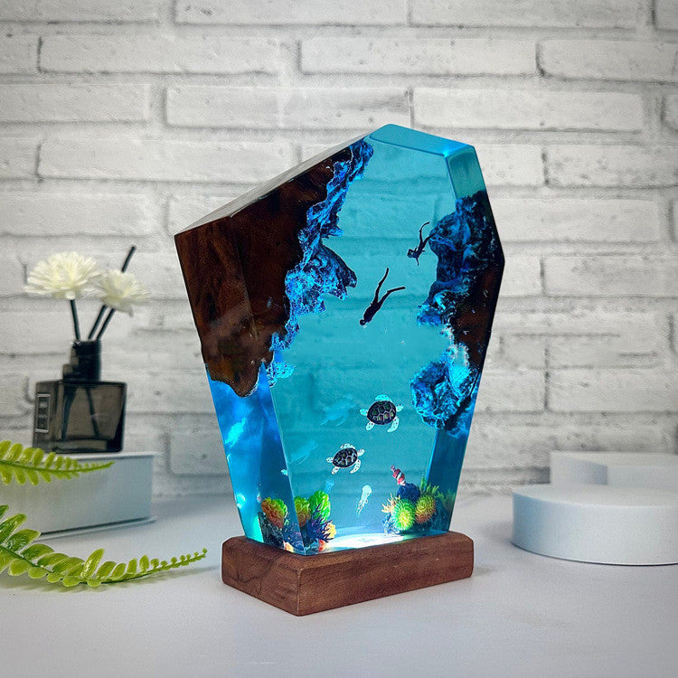 Night Lamp Submarine Coral Reef Turtle Small Night Lamp