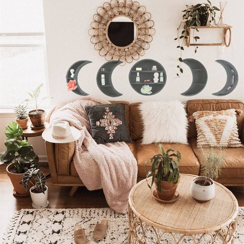 Moon phase cycle wall decoration rack wall hanging