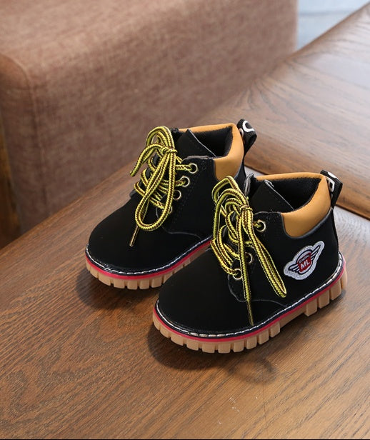 boys boots boys winter shoes Baby cotton shoes autumn and winter new female treasure 1-3 years old 2 warm plus velvet children Martin boots boys winter shoes tide
