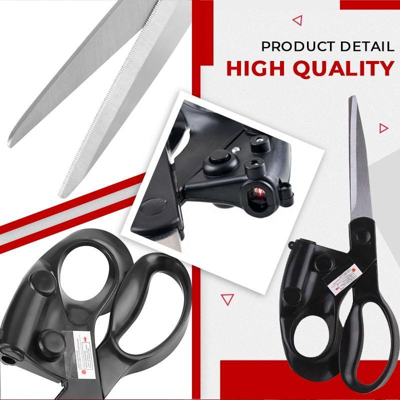 Professional Laser Guided Scissors For Home Crafts Wrapping Gifts Fabric Sewing Cut Straight Fast Scissor Shear - sumet.shop