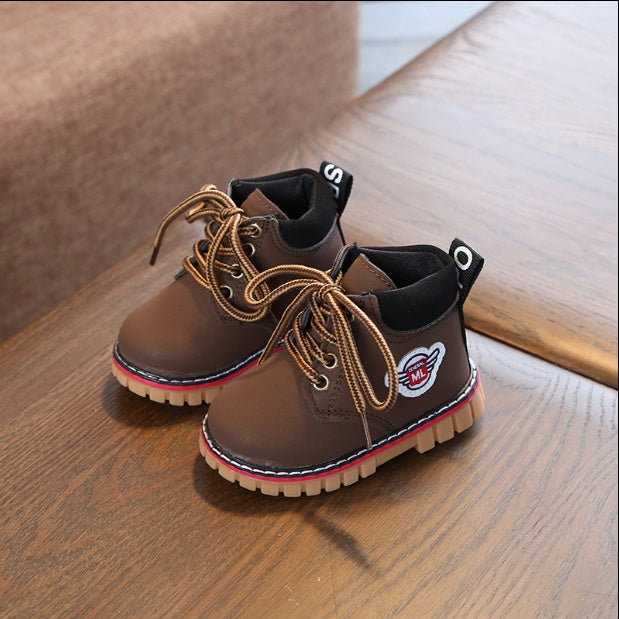 boys boots boys winter shoes Baby cotton shoes autumn and winter new female treasure 1-3 years old 2 warm plus velvet children Martin boots boys winter shoes tide