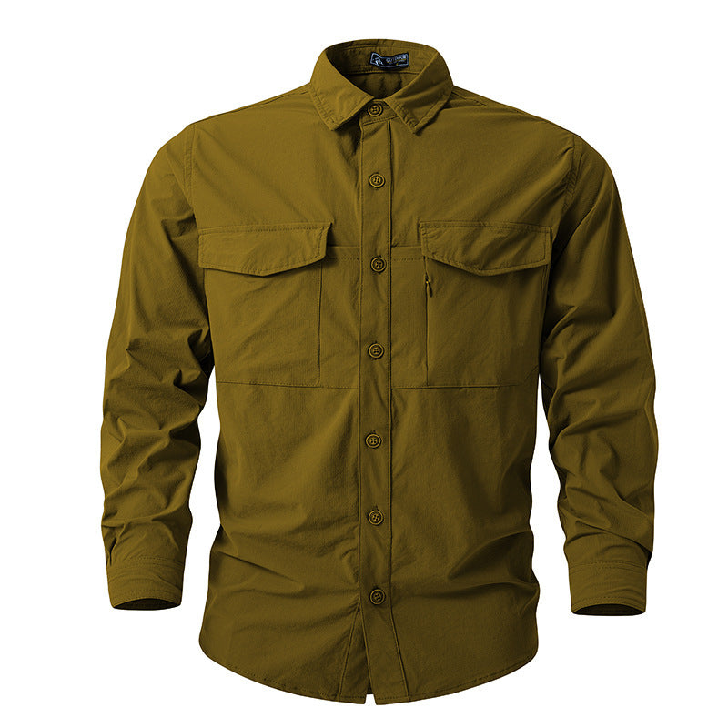 Multi-pocket man Shirt Consul Quick-drying Tactical Shirt Men's Special Service Training Outdoor Multi-pocket