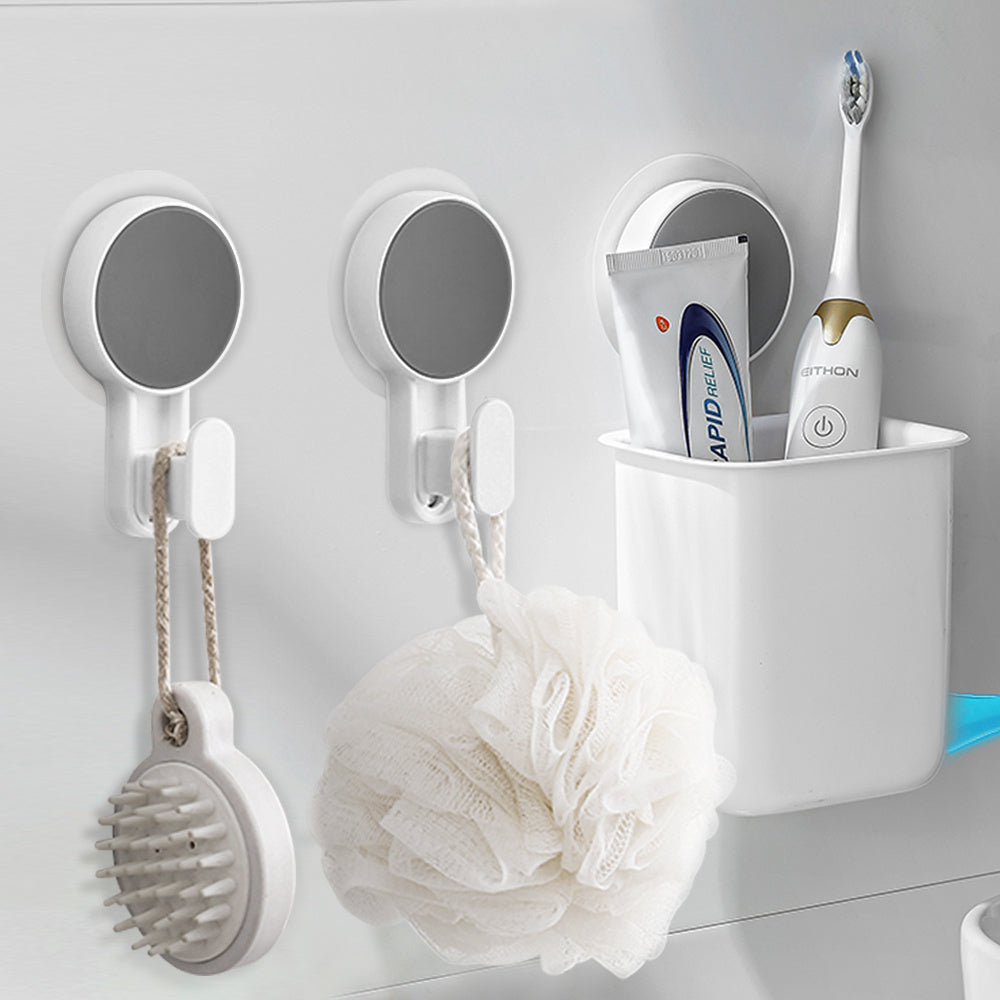 Wall Mounted Non Marking Hole Free Toothbrush Holder