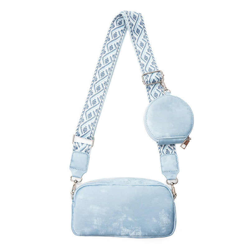 Shoulder Strap Bag Candy Color Women's Shoulder Messenger Bag Wide Shoulder Strap Mother Bag