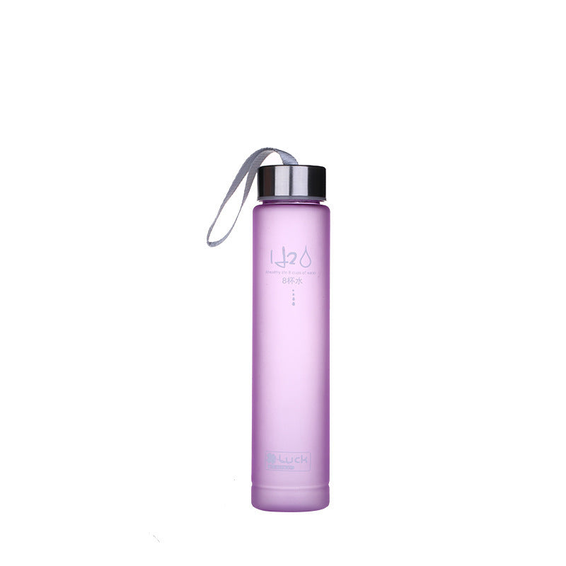 Frosted Plastic Cup Creative Fashion Candy Color H2O Transparent Frosted Plastic Cup