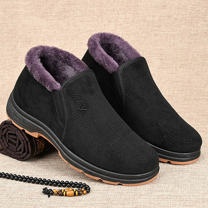 Thick Male Boots Cotton-padded Shoes Men Winter Velvet And Thick Male Warm