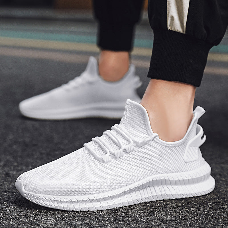 Woven Mesh Sneaker Small White Shoes Summer And Autumn Plus Size Men's Sports Casual Shoes