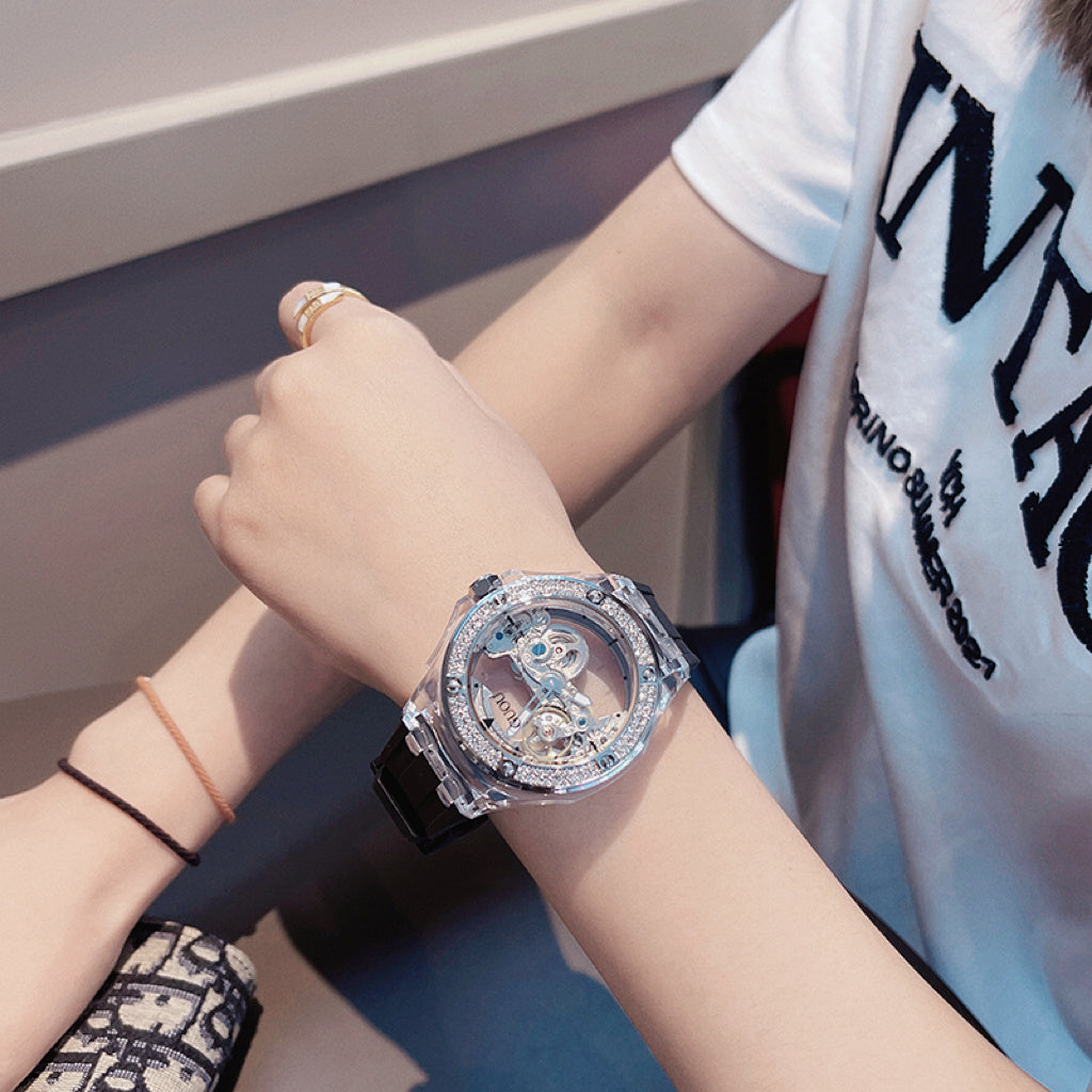 Ladies Fashion Automatic Skeleton Mechanical Watch - sumet.shop