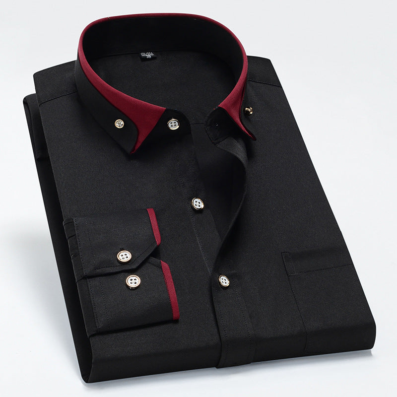 Men's Stretch Long Sleeve Shirt Casual And Comfortable Non-ironing - sumet.shop