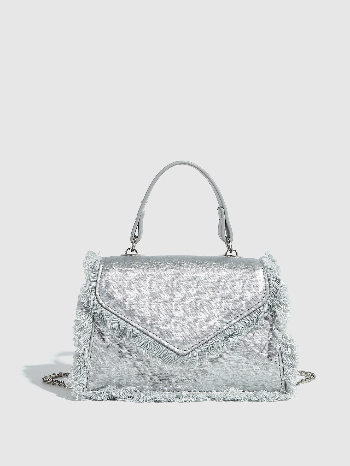 Bag Retro Tassel Bag Denim Blue Mini Crossbody Bag