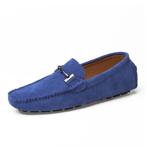 Spring New Leather Peas Shoes Handmade Stitched Soft Sole Leather Shoes Leather Men's Shoes