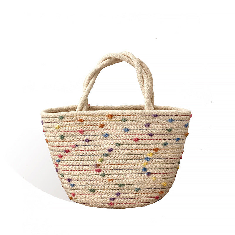 Handbag Women's Colorful Woven Straw Handbag
