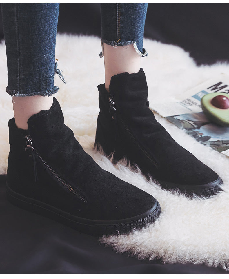 warm cotton shoes All-match non-slip and velvet warm cotton shoes