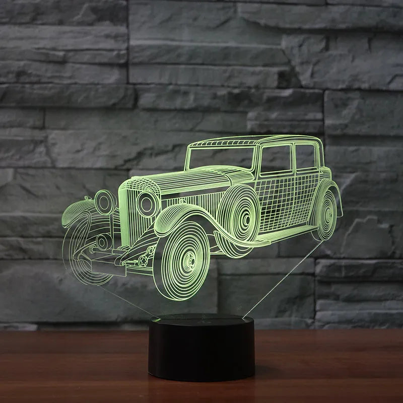 3D small table lamp Colorful touch 3D small table lamp