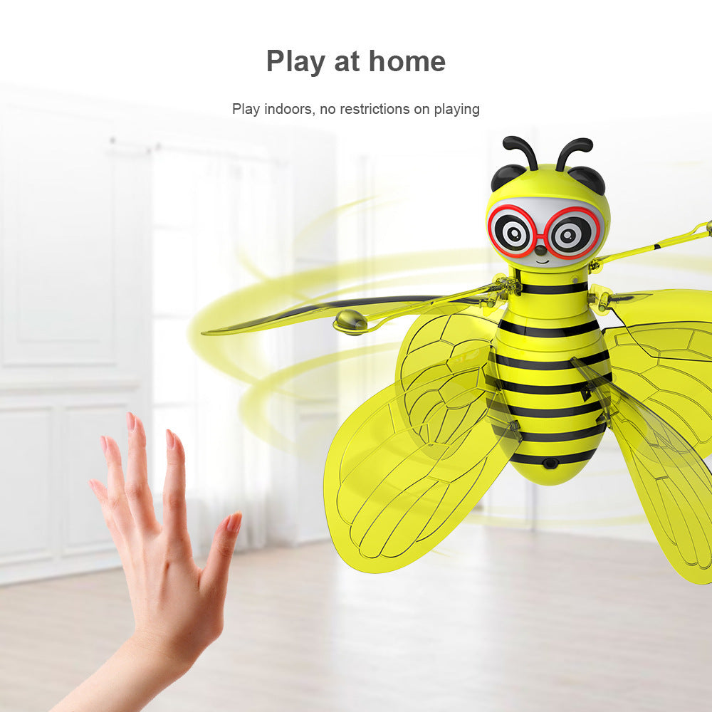 Drone Helicopter Mini Flying Ball Bee Toys - Rc Infrared Induction Drone Helicopter With Shinning Gesture Sensing Bee Flying Vehicle