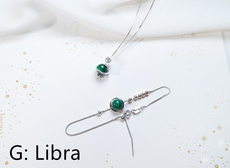 Necklace Asteroid Twelve Constellation Guardian Stone Necklace