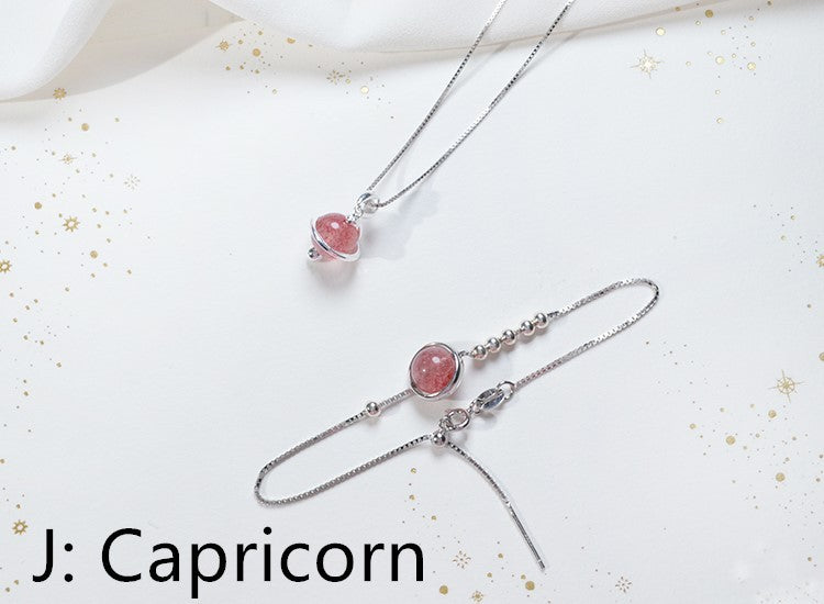 Necklace Asteroid Twelve Constellation Guardian Stone Necklace