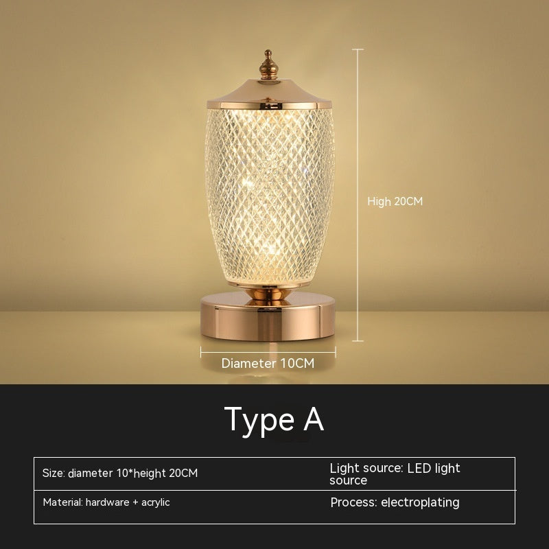 Night Lamp Battery Bedside Bedroom Living Room Small Night Lamp