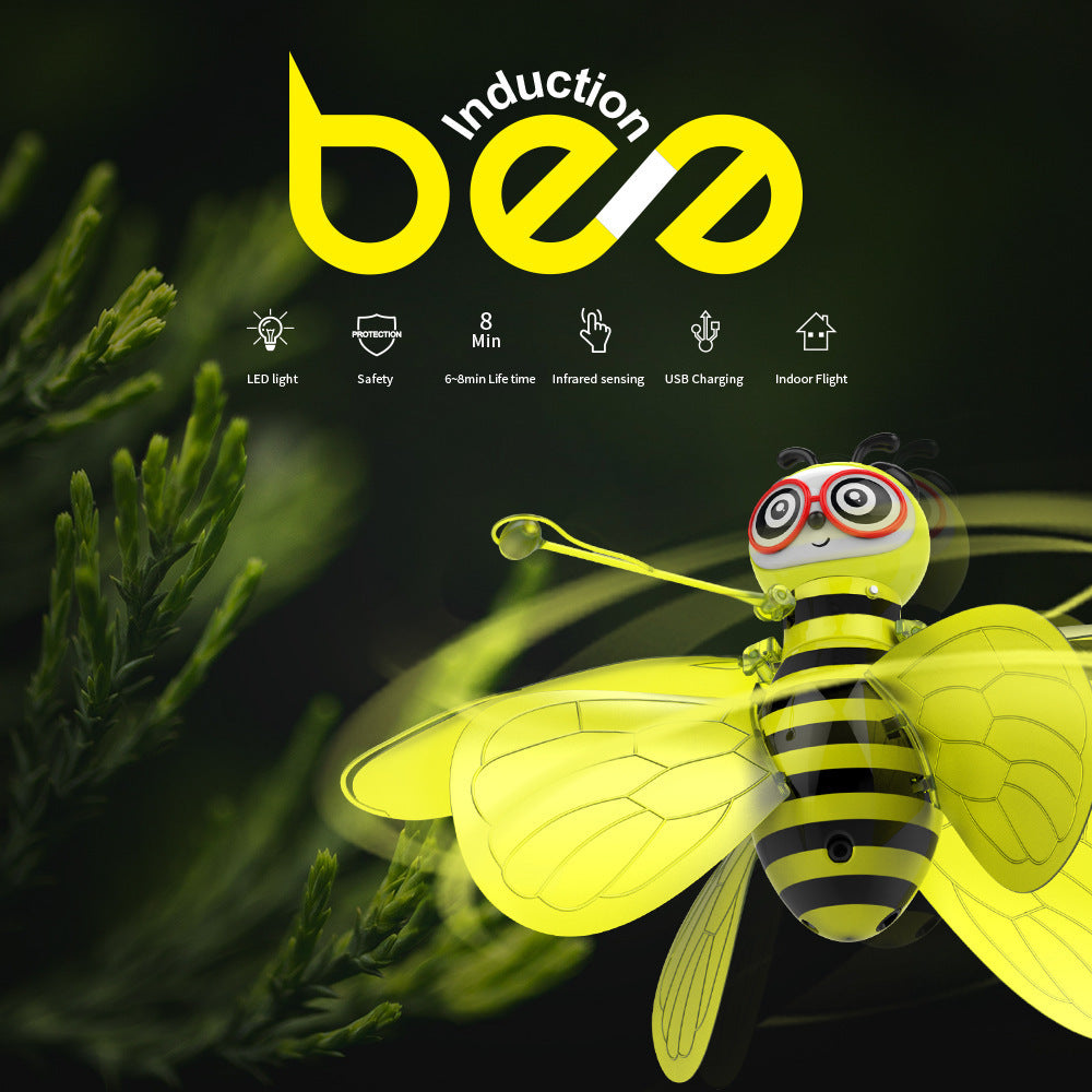 Drone Helicopter Mini Flying Ball Bee Toys - Rc Infrared Induction Drone Helicopter With Shinning Gesture Sensing Bee Flying Vehicle