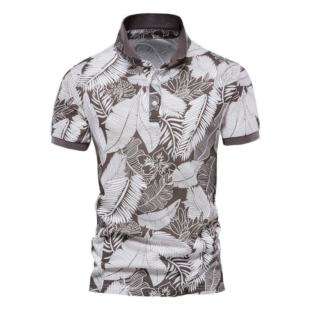 Men's Short Sleeve Lapel European TShirt - sumet.shop