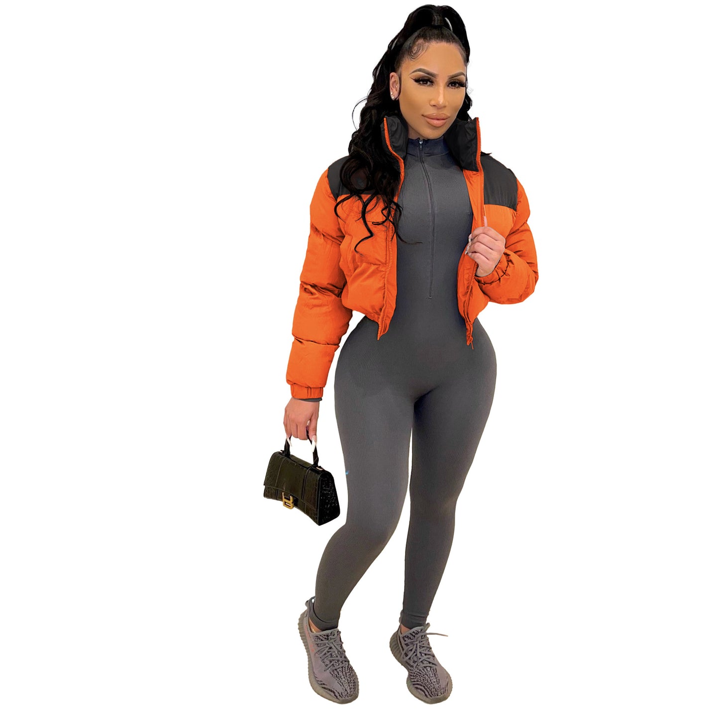 Women's Coat Fashionable Brand Cotton-padded Jacket European And American