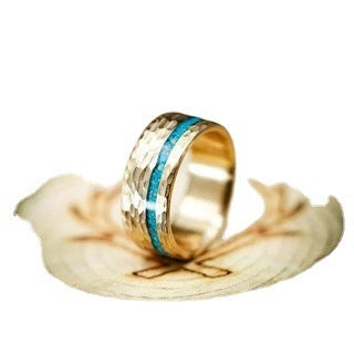 Ring Simple Fashion Cloisonne Enamel Cut Craft Couple's Ring