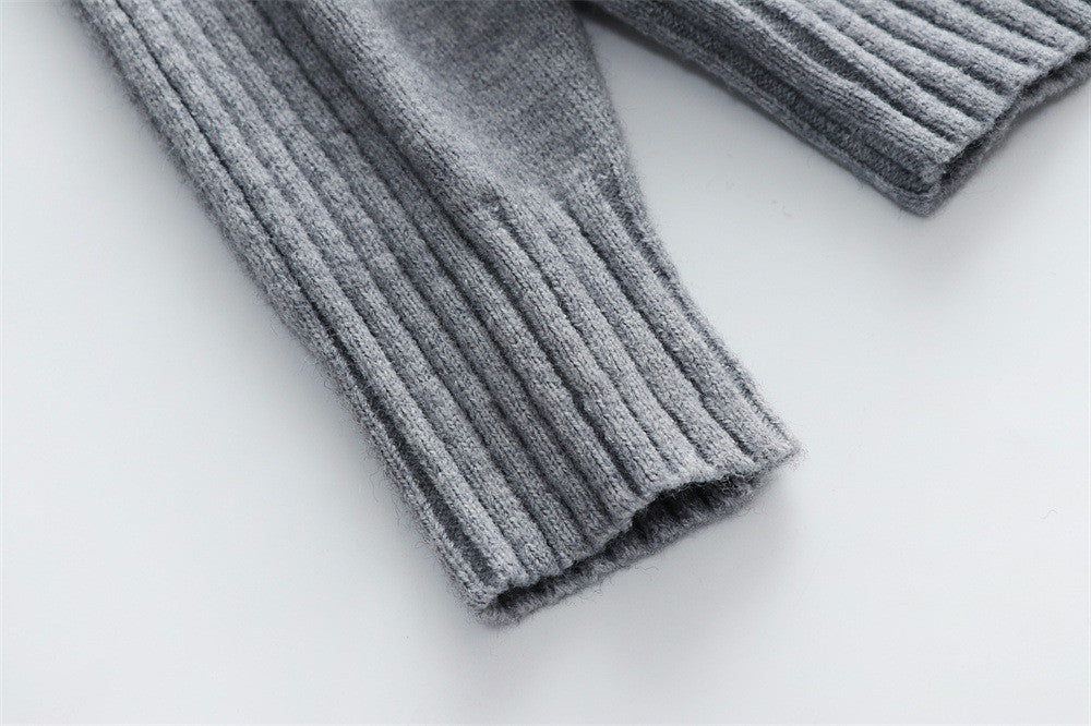 Solid Sweater High Collar Pullover Loose Women's Wear