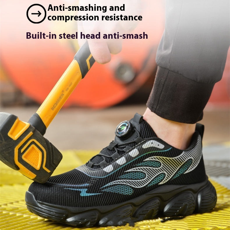 Shoes Anti-smashing And Anti-penetration Mesh Breathable Four Seasons Labor Protection Shoes Men Anti-smashing And Anti-penetration