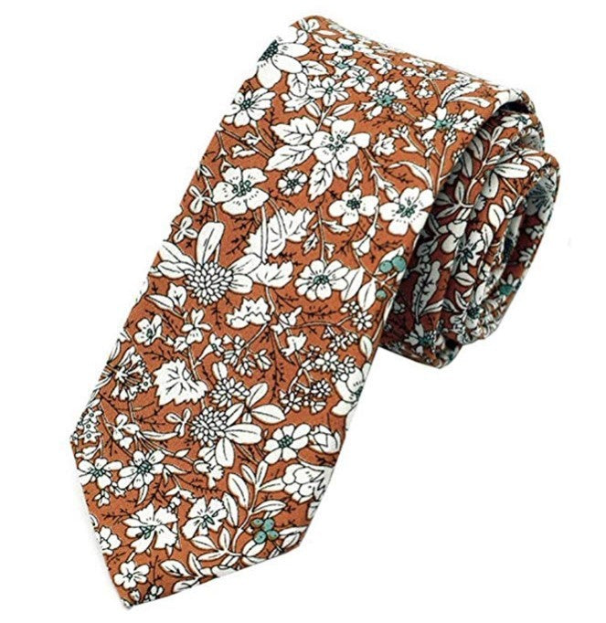 Floral tie cotton printing casual Korean version