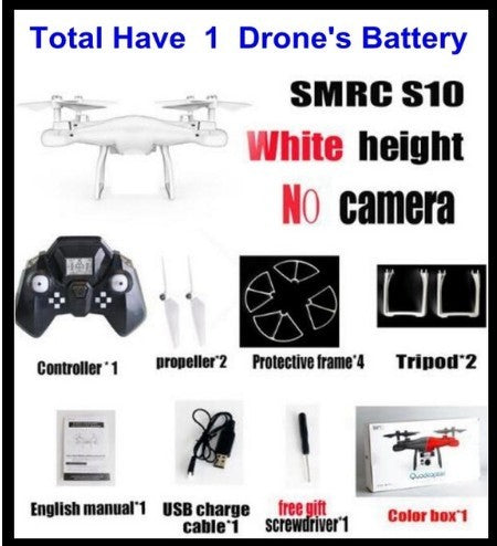 Drone Helicopter UAV Sales Promotion WiFi 2MP Camera With S10 SMRC FPV Quadcopter Drone Helicopter UAV Micro Remote Control Toy RACER KIT Aircraft