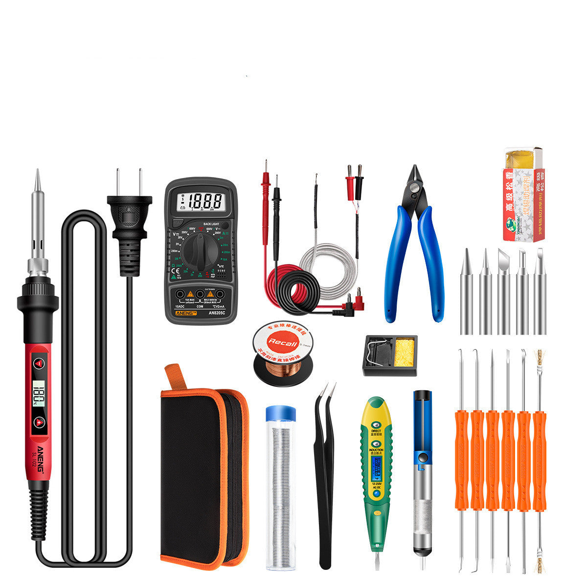 Constant Temperature Electric Soldering Iron Set Adjustable Temperature 60W Digital Display Internal Heat Welding - sumet.shop