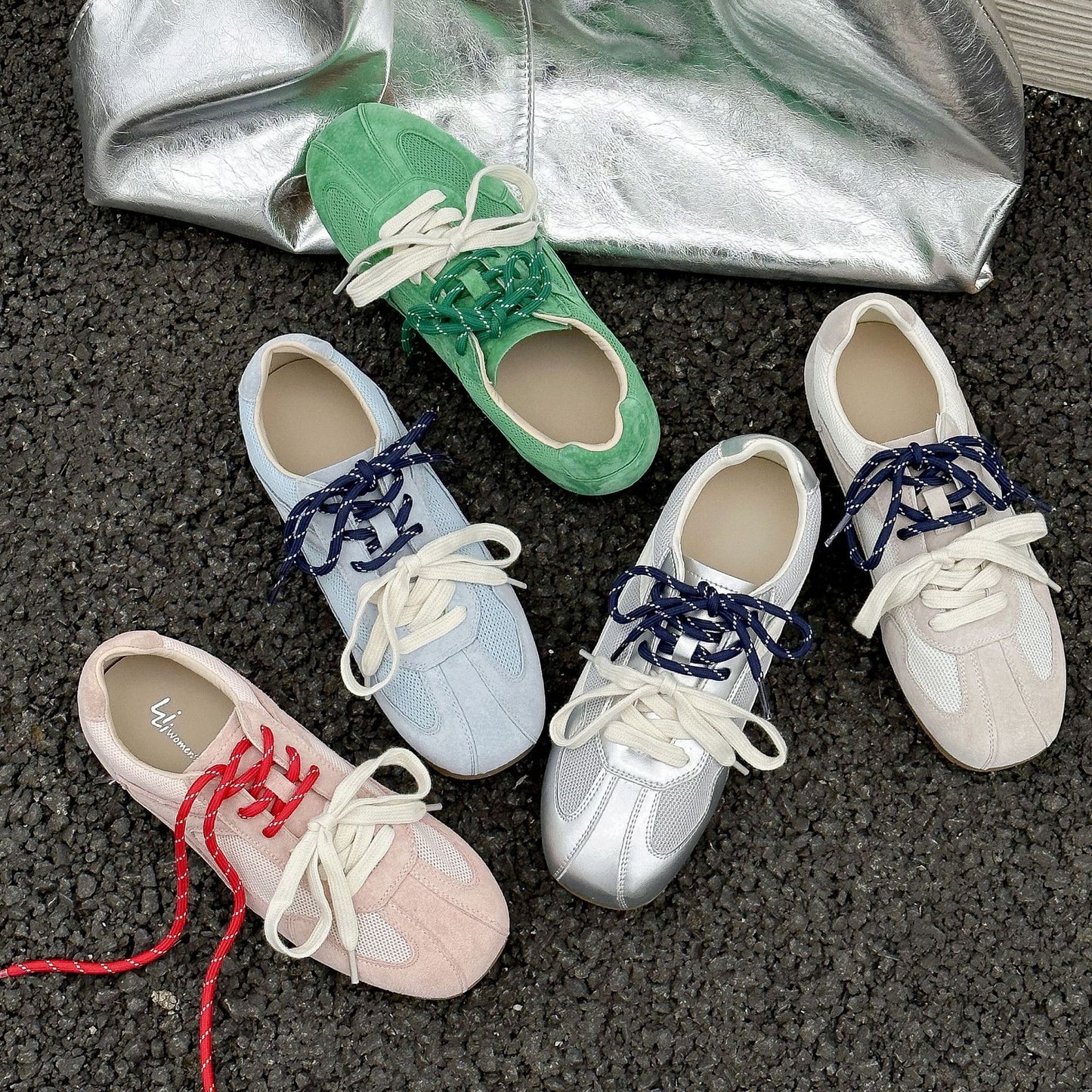 Women's Fashionable Sneakers Flat Mesh Breathable All-match Sneakers