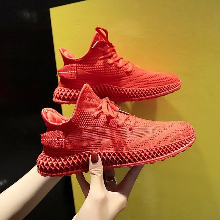 sports running shoes Women's new flying woven casual sports running shoes