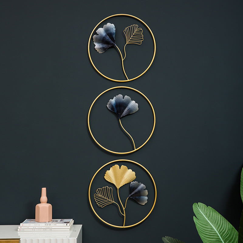 Wall Decoration Background Wall Decoration Modern Metal Ginkgo Biloba Wall Hanging