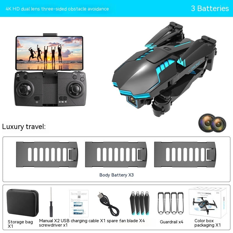 Remote Control Aircraft Toy X6 Aerial 4k Dual Camera Obstacle Avoidance And Remote Control Aircraft Toy