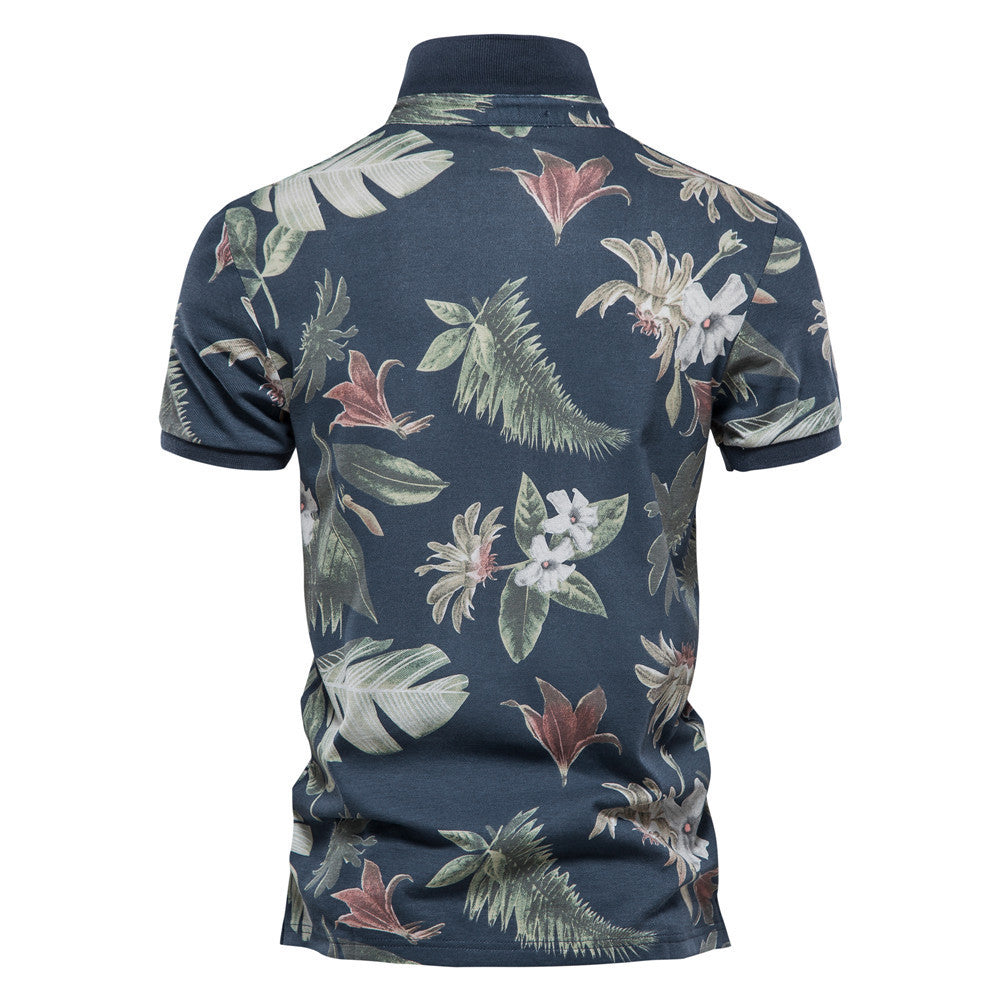 Men's Short Sleeve Lapel European TShirt - sumet.shop