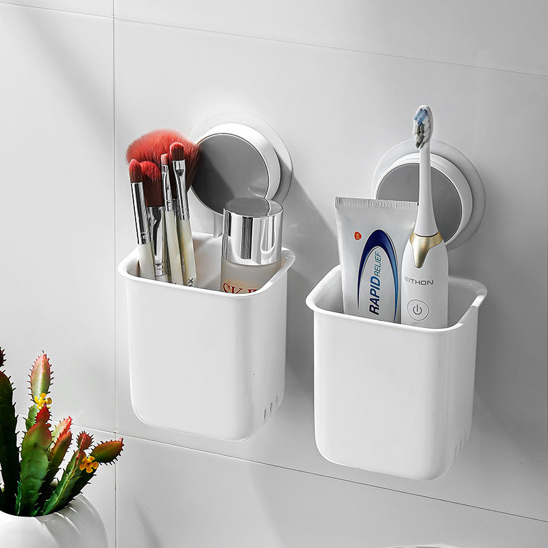Wall Mounted Non Marking Hole Free Toothbrush Holder