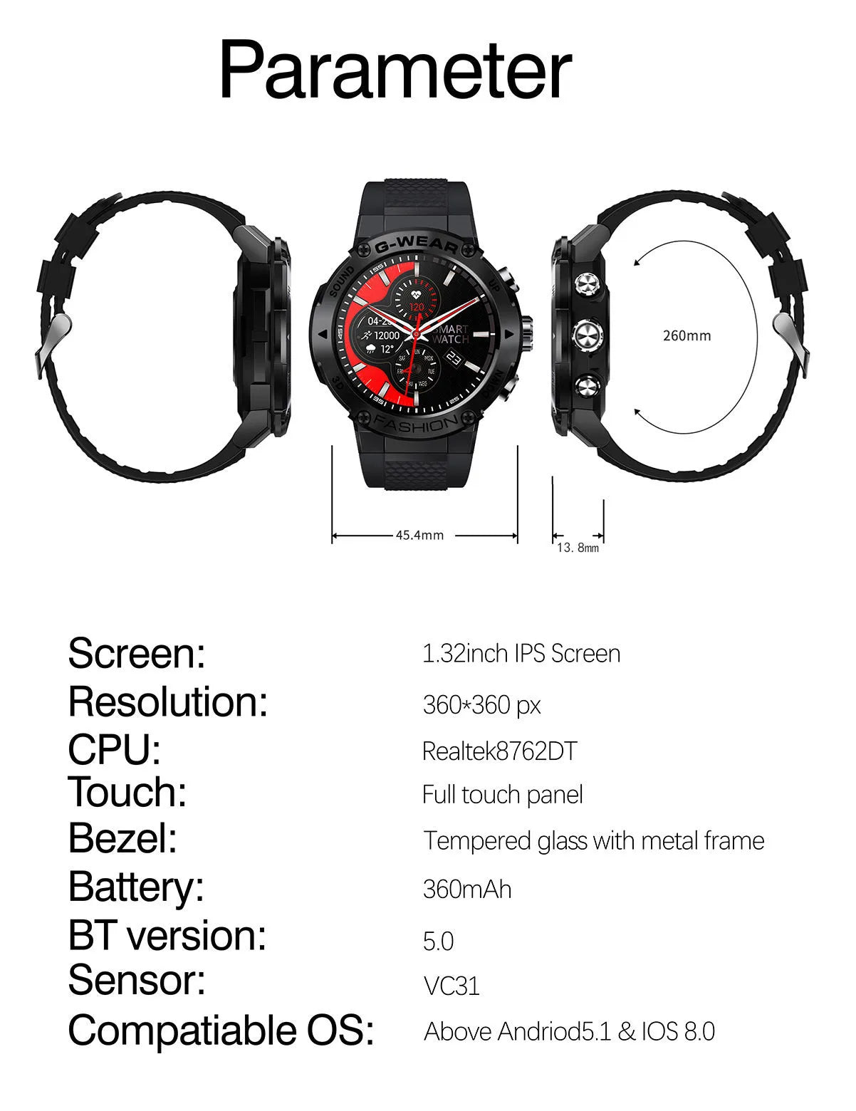 Blood Pressure Blood Oxygen Watch Call Heart Rate Blood Pressure Blood Oxygen Watch
