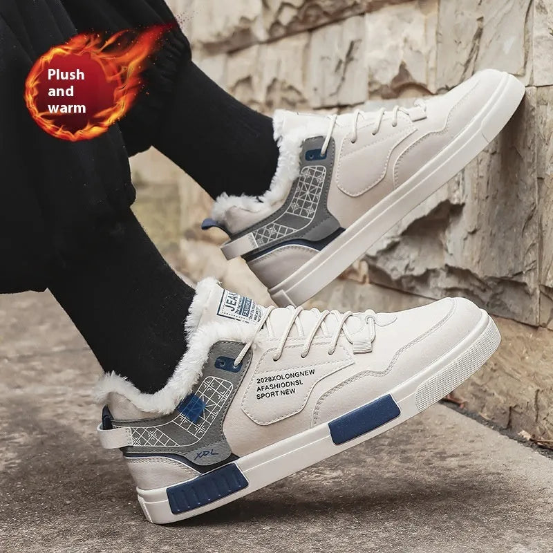 Velvet Casual Shoes Plus Size Men's Plus Velvet Casual Shoes Fashion Outdoor