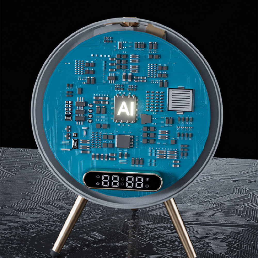 Wireless Charger Digital Clock Time USB LED Mirror Alarm Clock