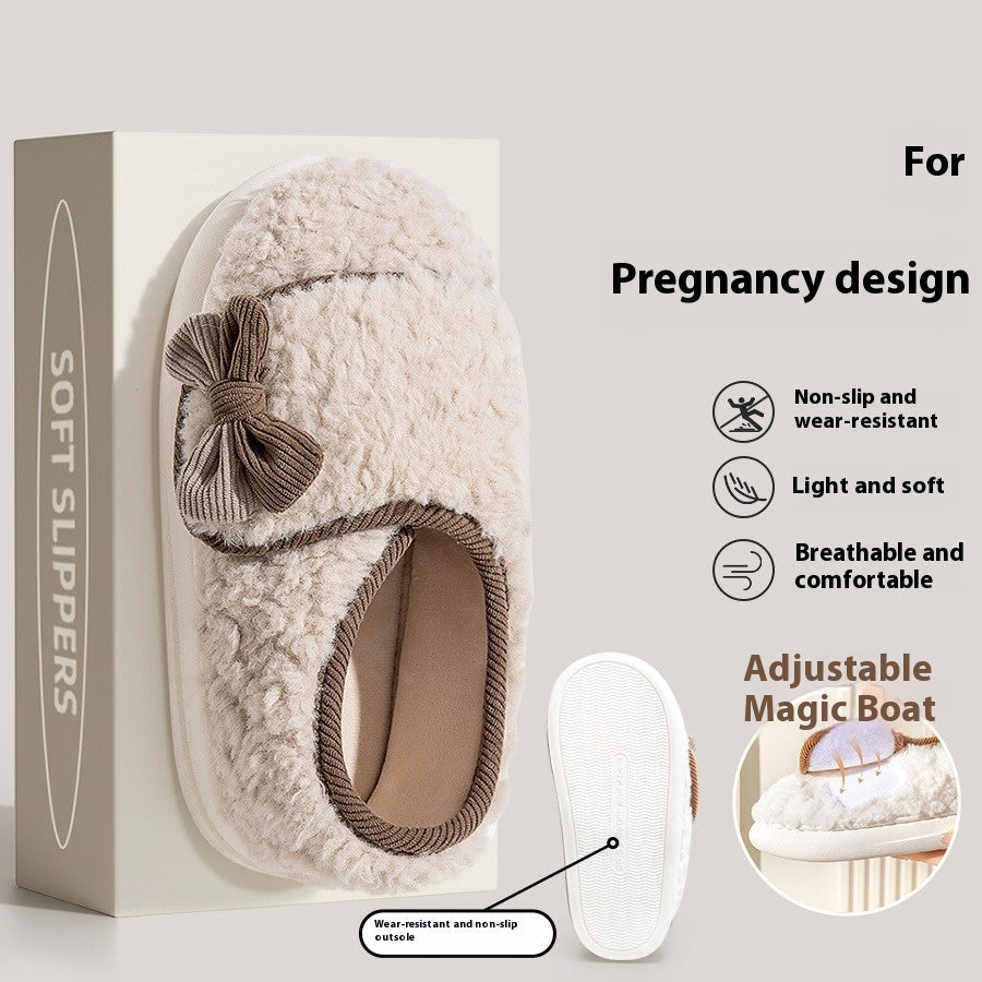 Slippers Female Indoor Home Warm Non-slip Fluffy Slippers Female