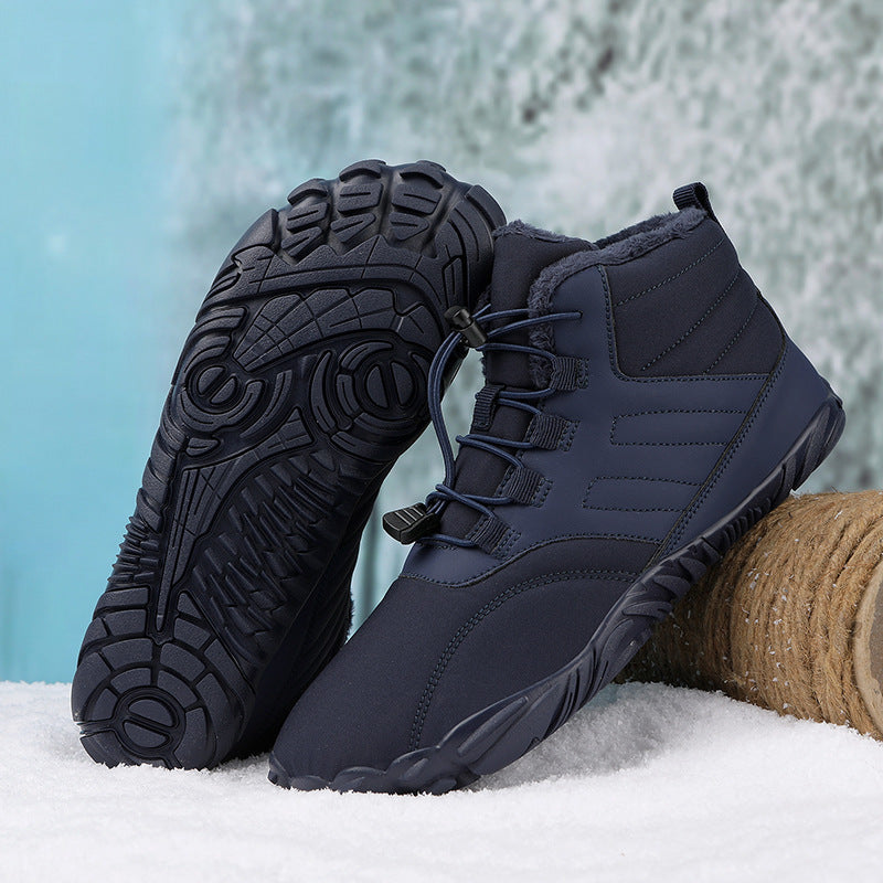 Boots Wear-resistant Outdoor Sports Cotton Shoes For Men And Women Winter Warm Slip-on Boots Wear-resistant Anti-ski Thickened Shoes Couple