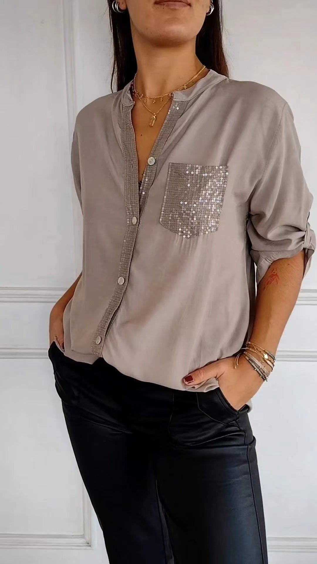 Long-sleeve Casual Shirt Commute Style Women's Summer Long-sleeve Casual Fashion Shirt