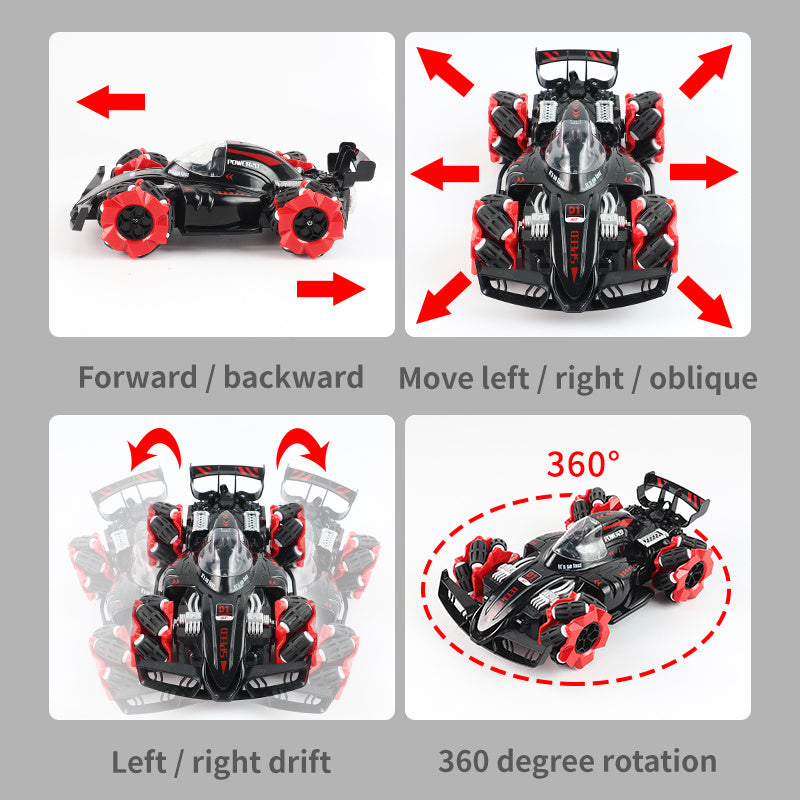 Stunt RC Car Toy 4WD Horizontal Drift Spray Stunt RC Car Toy