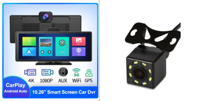 Media Mobile Phone Projection Smart Screen Front And Back Dual Recording 1080P Streaming Media Mobile Phone Projection Carplay Recorder