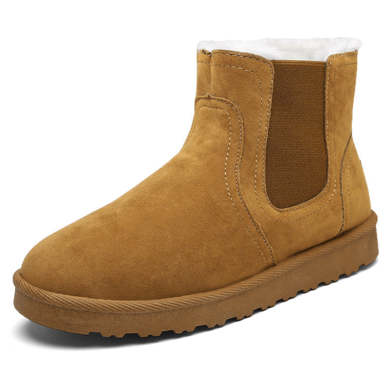 padded snow boots Men's warm mid-tube casual padded snow boots
