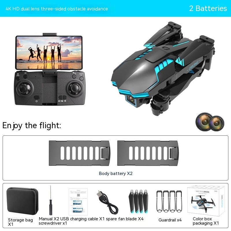 Remote Control Aircraft Toy X6 Aerial 4k Dual Camera Obstacle Avoidance And Remote Control Aircraft Toy