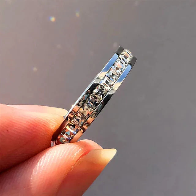 Full diamond Ring European and American style simple full diamond