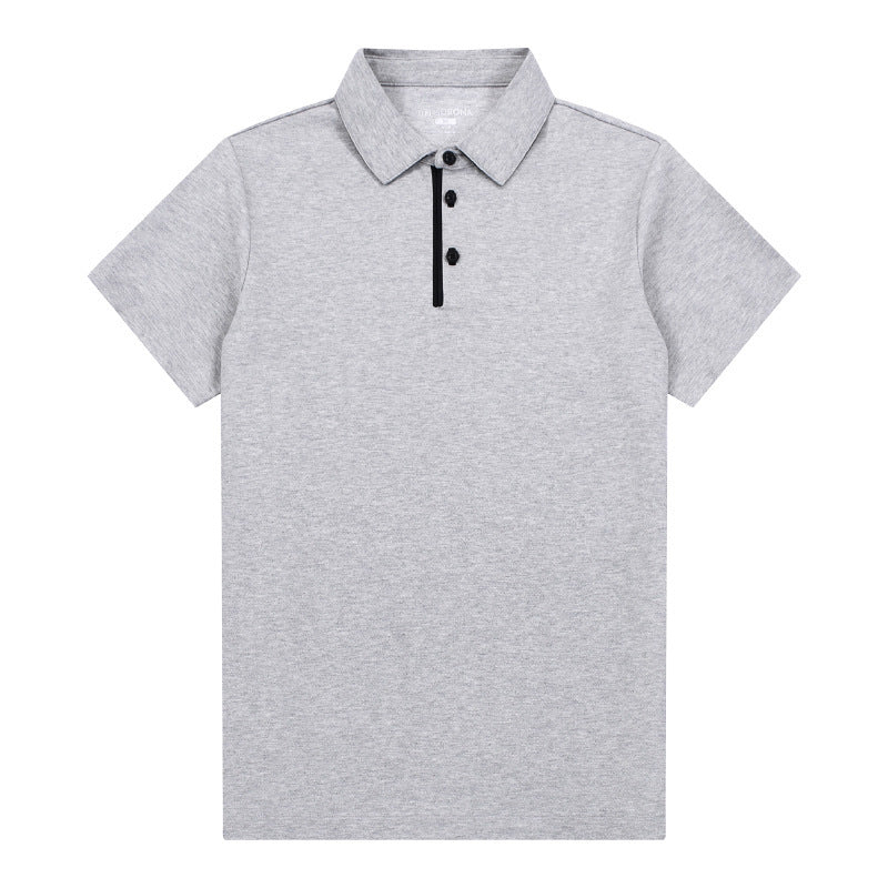 Seamless Adhesive Lapel Pure Color Simple Casual Short-sleeved T-shirt - sumet.shop