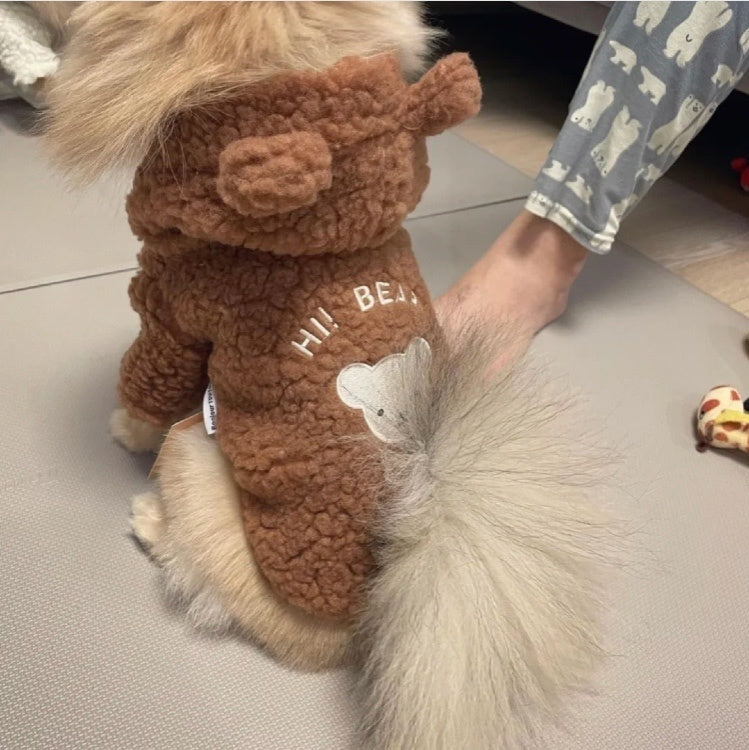 Lamb Wool Plus Velvet Padded Pet Clothes